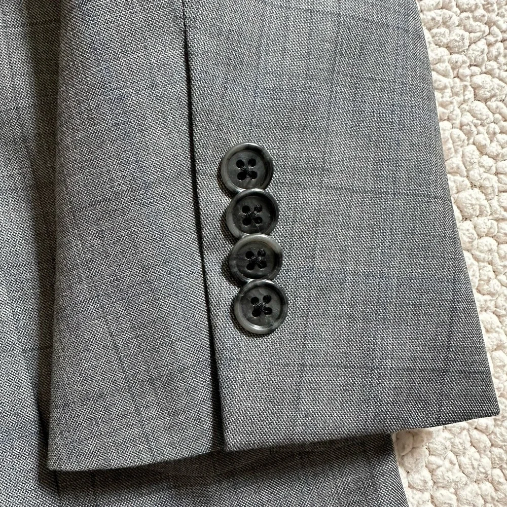 Jack Victor Elite Norway Men's Size 46R Wool Blazer Gray Check Sport Coat Canada